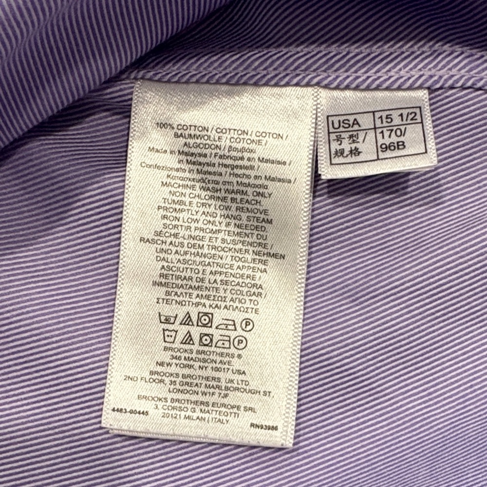 Brooks Brothers Lavender Dress Shirt - Picture 5 of 6